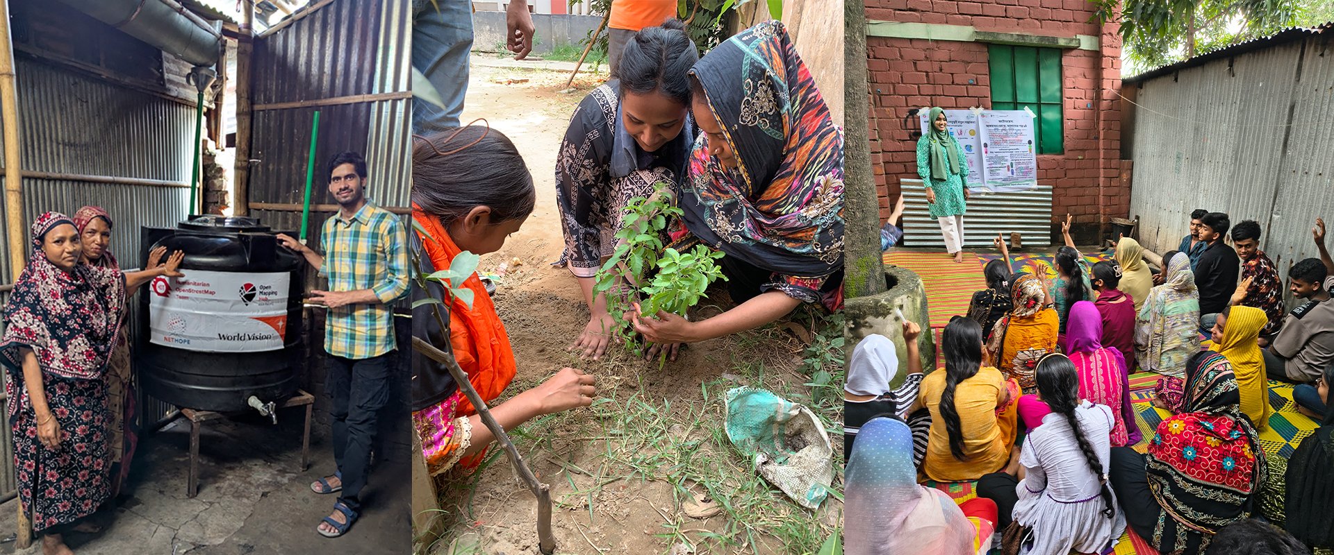Through their projects, fellows worked with local communities in Dhaka and Chattogram to strengthen climate resilience across a range of thematic areas. | Photo: Rain for Resilience, D-PACT, and MAP 4 RESILIENCE