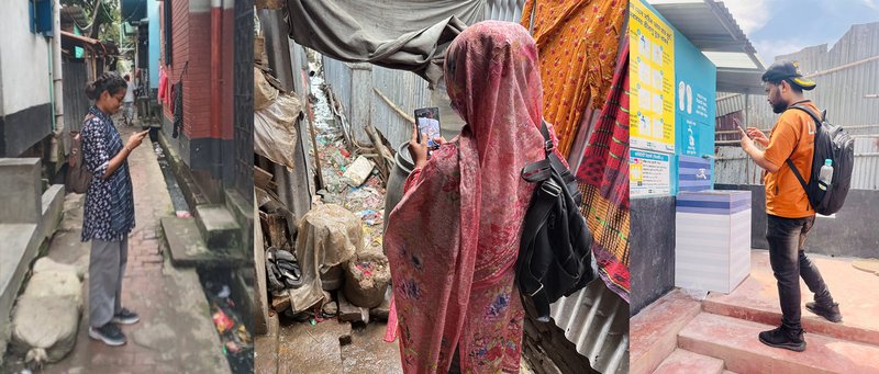 Through mapping, fellows identified community-level risks, allowing them to design more informed, data-driven solutions. The maps and data also became powerful advocacy tools, helping communities better understand local risks. | Photo: The Resilient Trashformers, D-PACT, and OSM Academy