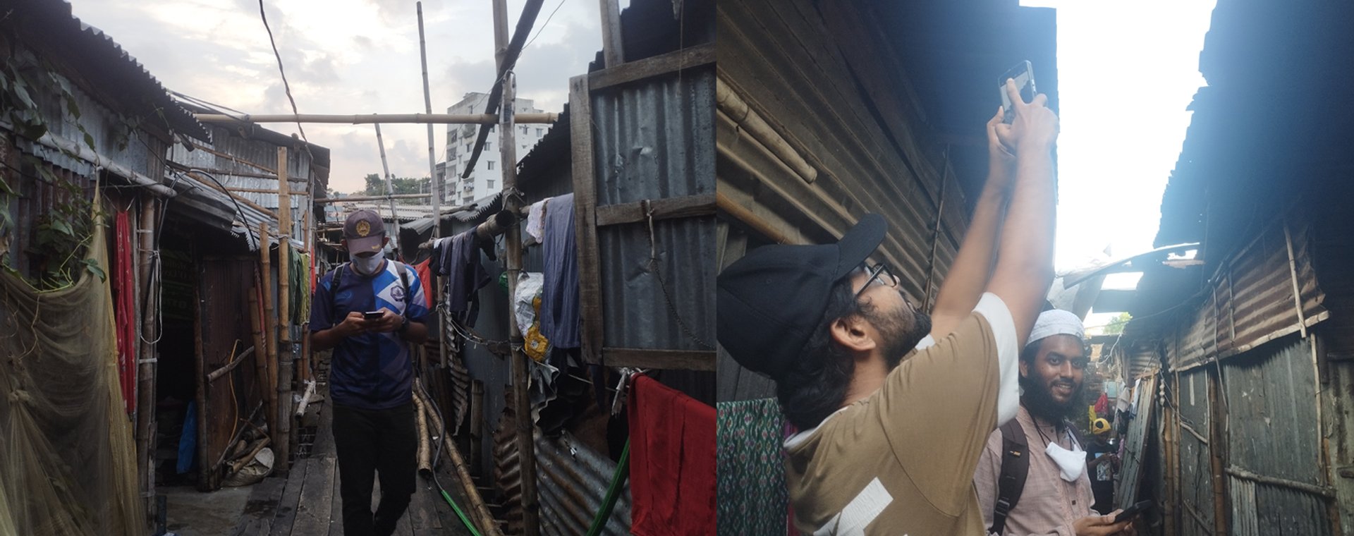 Over two months, using KoboToolbox and Mapillary, the Dhaka Thrive Challenge participants collectively mapped more than 700 hazard points, 600 critical lifeline facilities, and captured over 10,000 street-level images across informal settlements in Dhaka. | Photo: Abu Syed Al-Imam