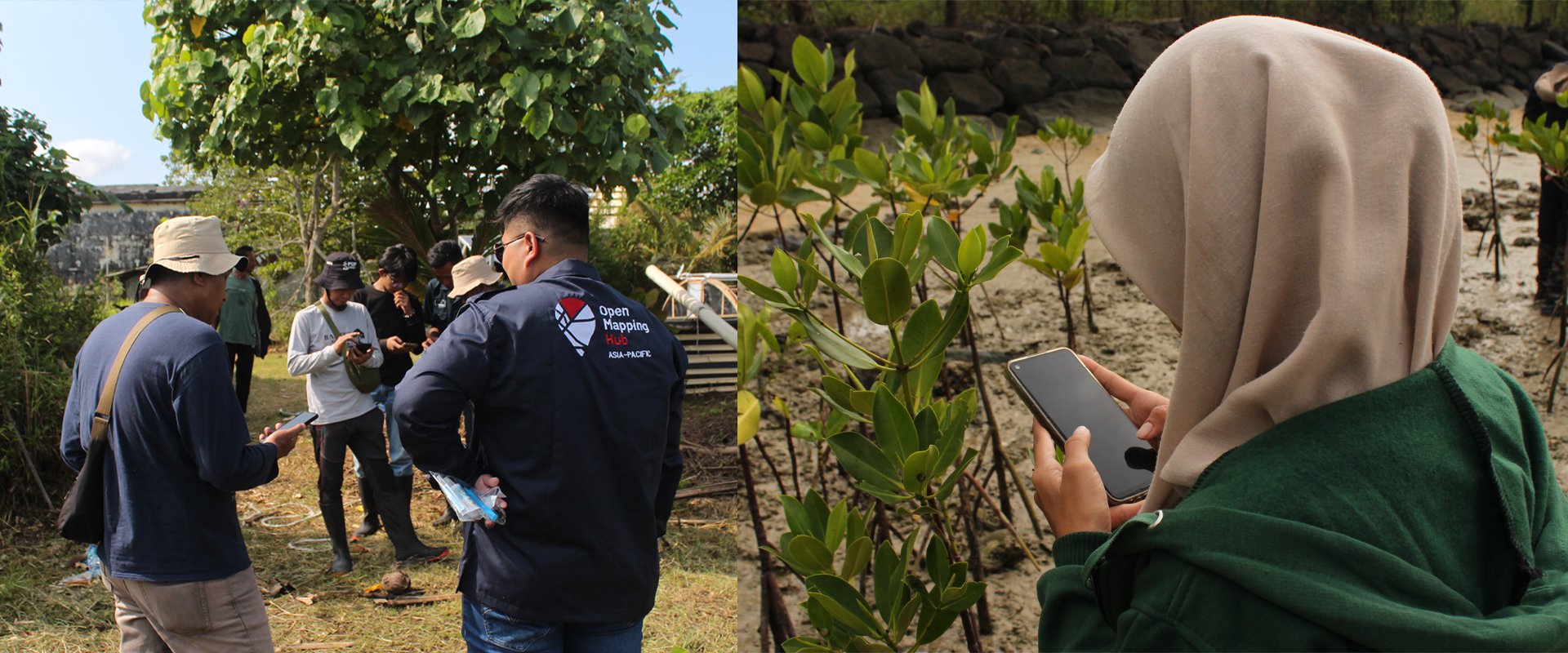 Field surveys using KoboToolbox | Photo: Tony Liong / Open Mapping Hub - Asia-Pacific