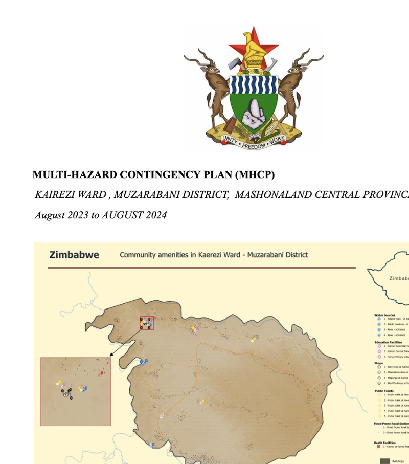 KAIREZI WARD , MUZARABANI DISTRICT,  MASHONALAND CENTRAL PROVINCE  August 2023 to AUGUST 2024
