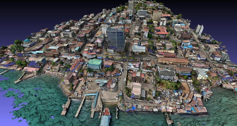 3D  imagery for Freetown City - Central Business District (Source: HOT )